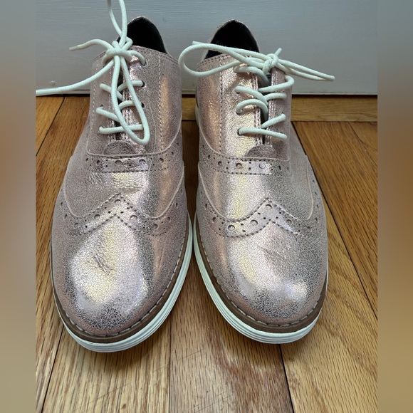Cole Haan OriginalGrand Wing Dusty Rose Glitter Oxford Shoes – Women’s Size 6.5 - Picture 13 of 14